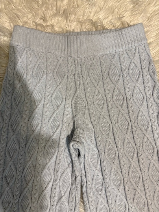 Skims Snow Bunny Cable Knit Straight Legs Pants - Picture 7 of 12